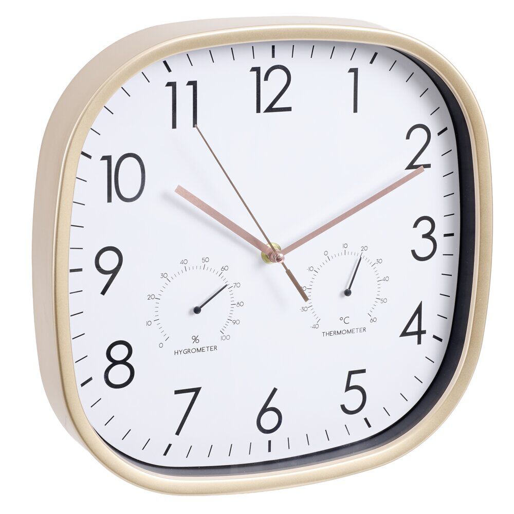 Horloge murale 3en1 baromètre hygromètre Ø30cm (2 modèles)