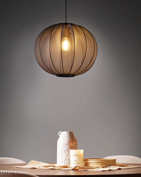 Lampa wisząca sufitowa nylonowa czarna