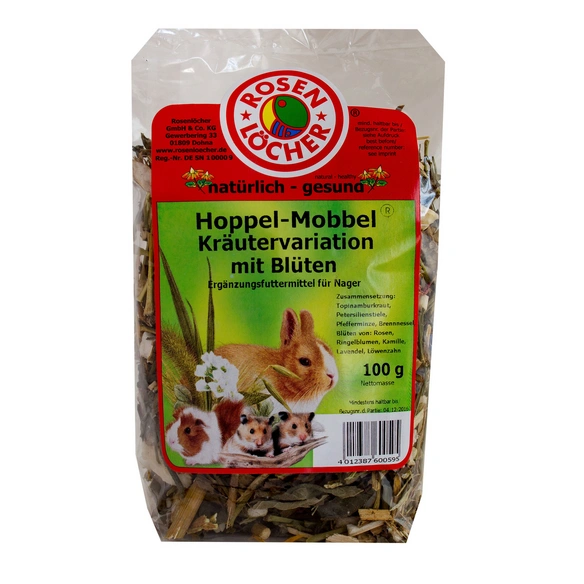 Ergänzungsfutter, Hoppel-Mobbel Kräutervariation Blueten 100 g