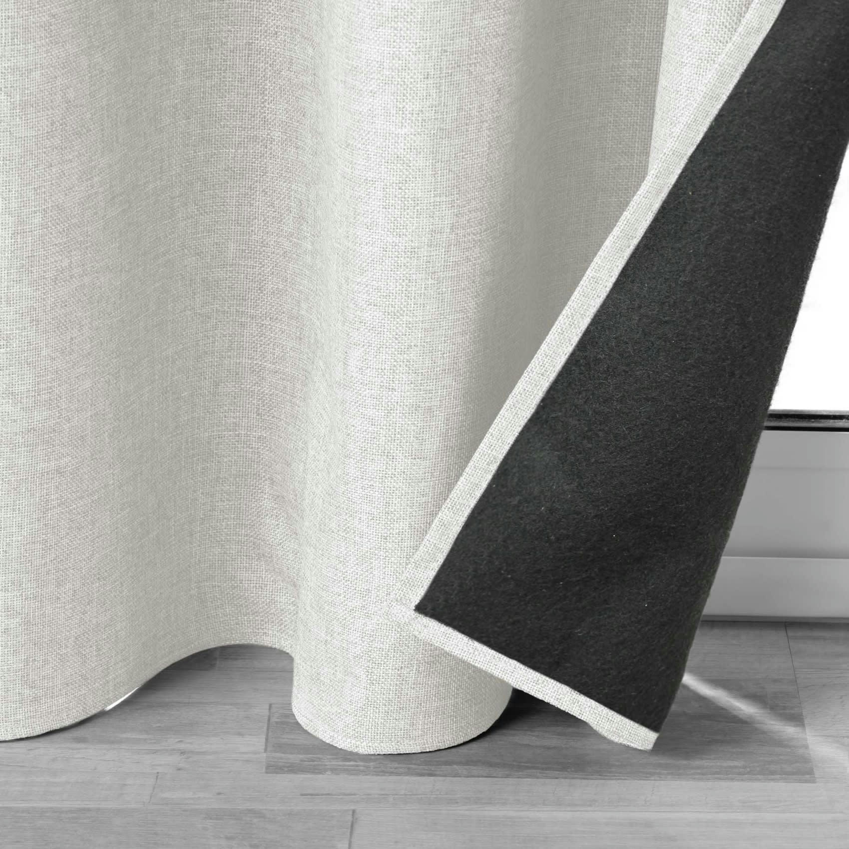 - Rideau isolant doublé polaire polyester naturel 140x260 cm