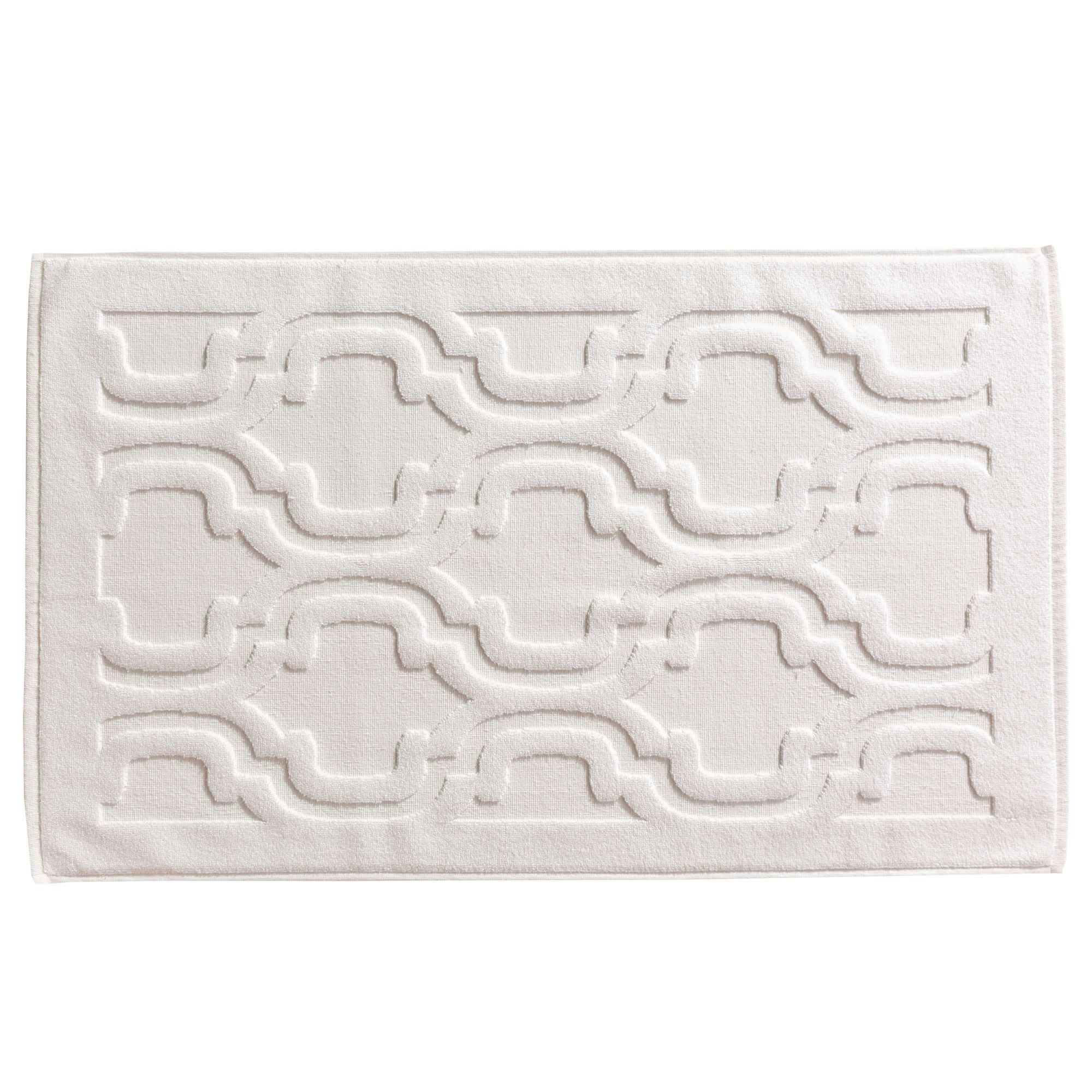 MIHRAB - Tapis de bain 50x80 blanc craie en coton 940 g/m²