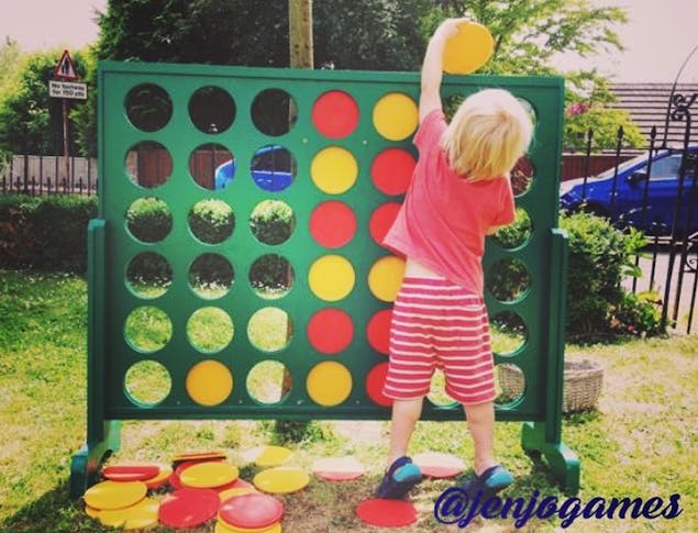 Giant Four In A Row (Biggest in Australia!) Green Wooden 120 x 123cm Jenjo Games