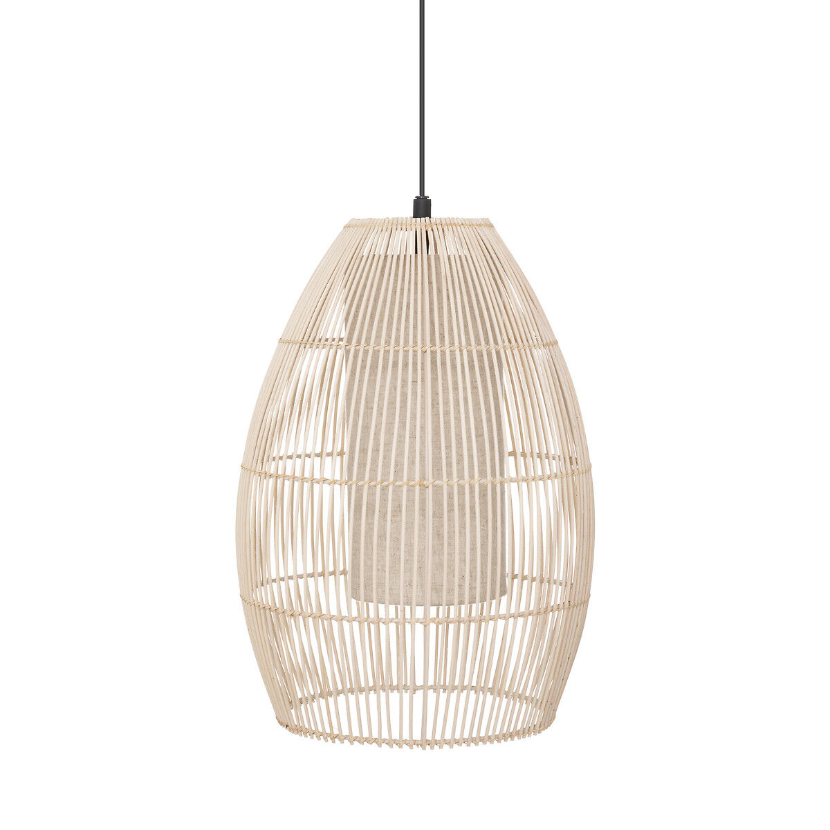 Candeeiro de teto MACY bege em rattan