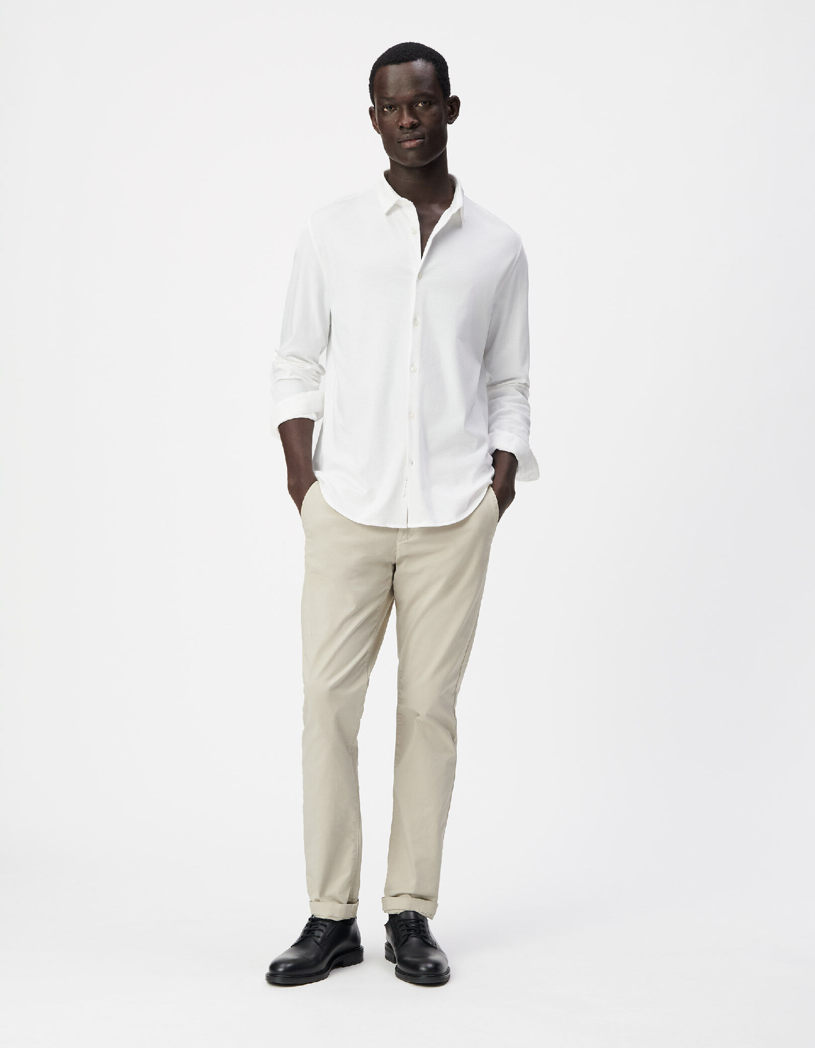 Pantalon chino SLIM mastic Homme