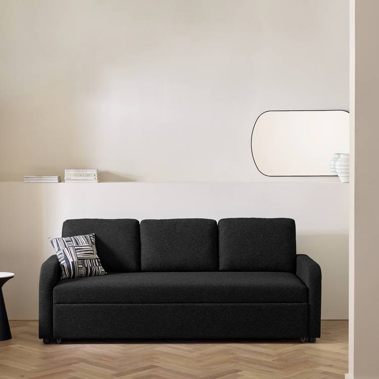 Habitat Carter Fabric 4 Seater Sofa Bed - Charcoal