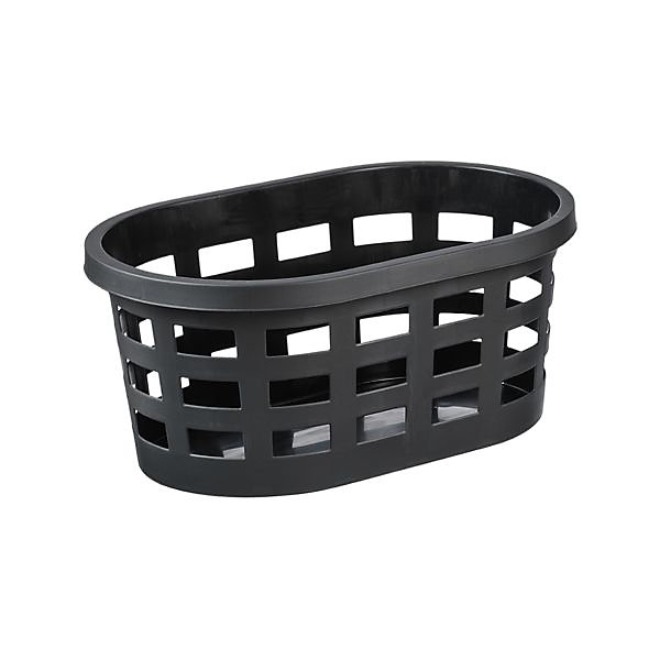 Panier à linge solide en plastique 36 litres - Noir