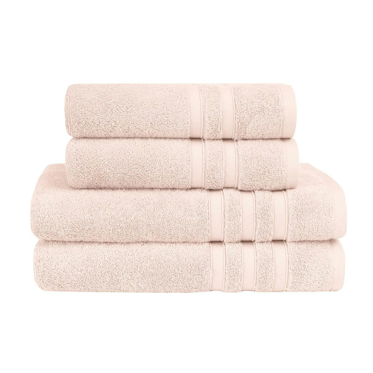 SENSILK - Ensemble de bain 4 pièces en coton/modal Poudre