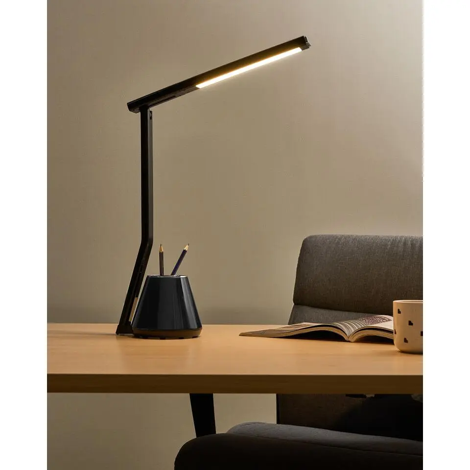 DENEB - Bureaulamp LED - Zwart - Synthetisch materiaal
