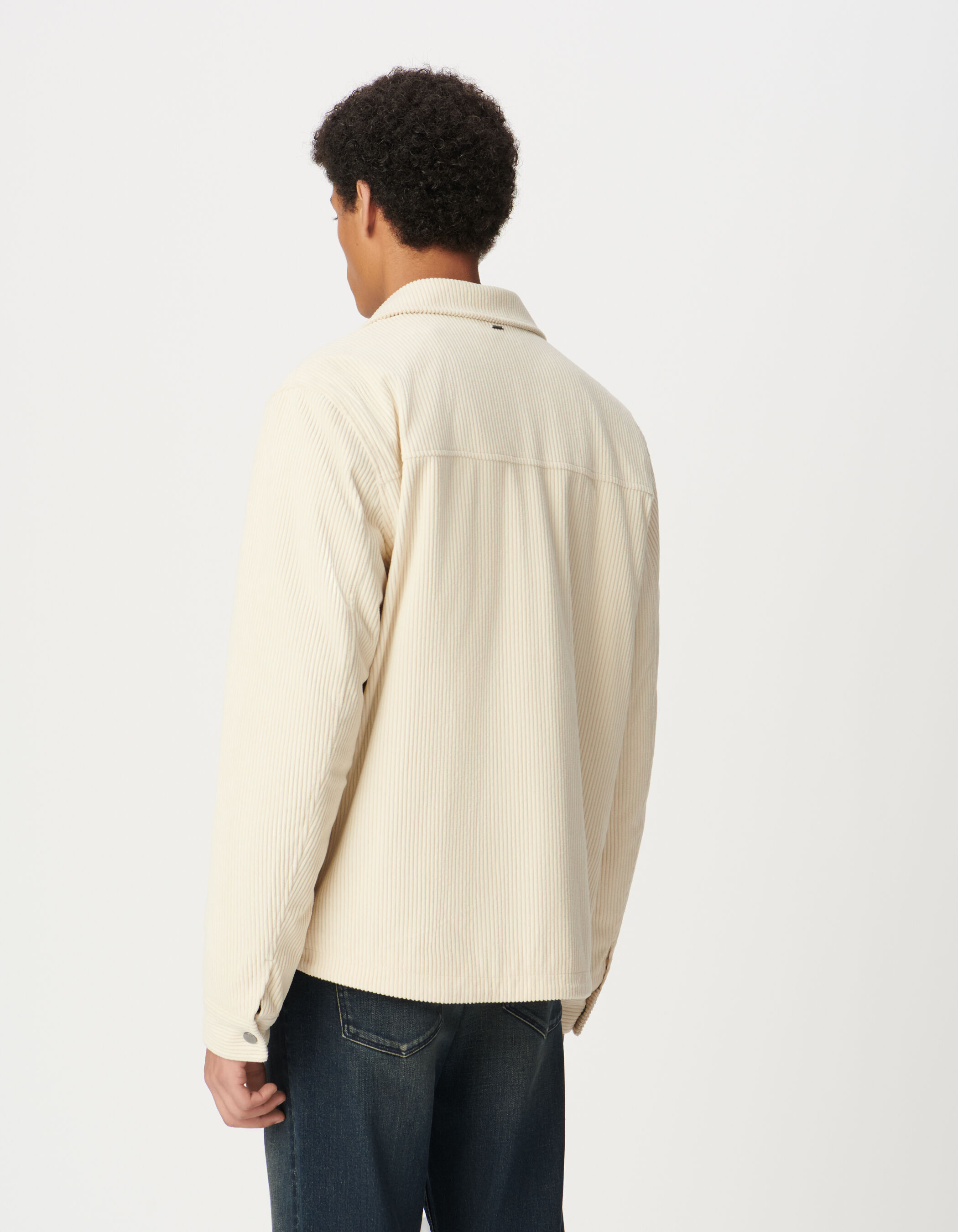 Veste blanche velours côtelé Homme