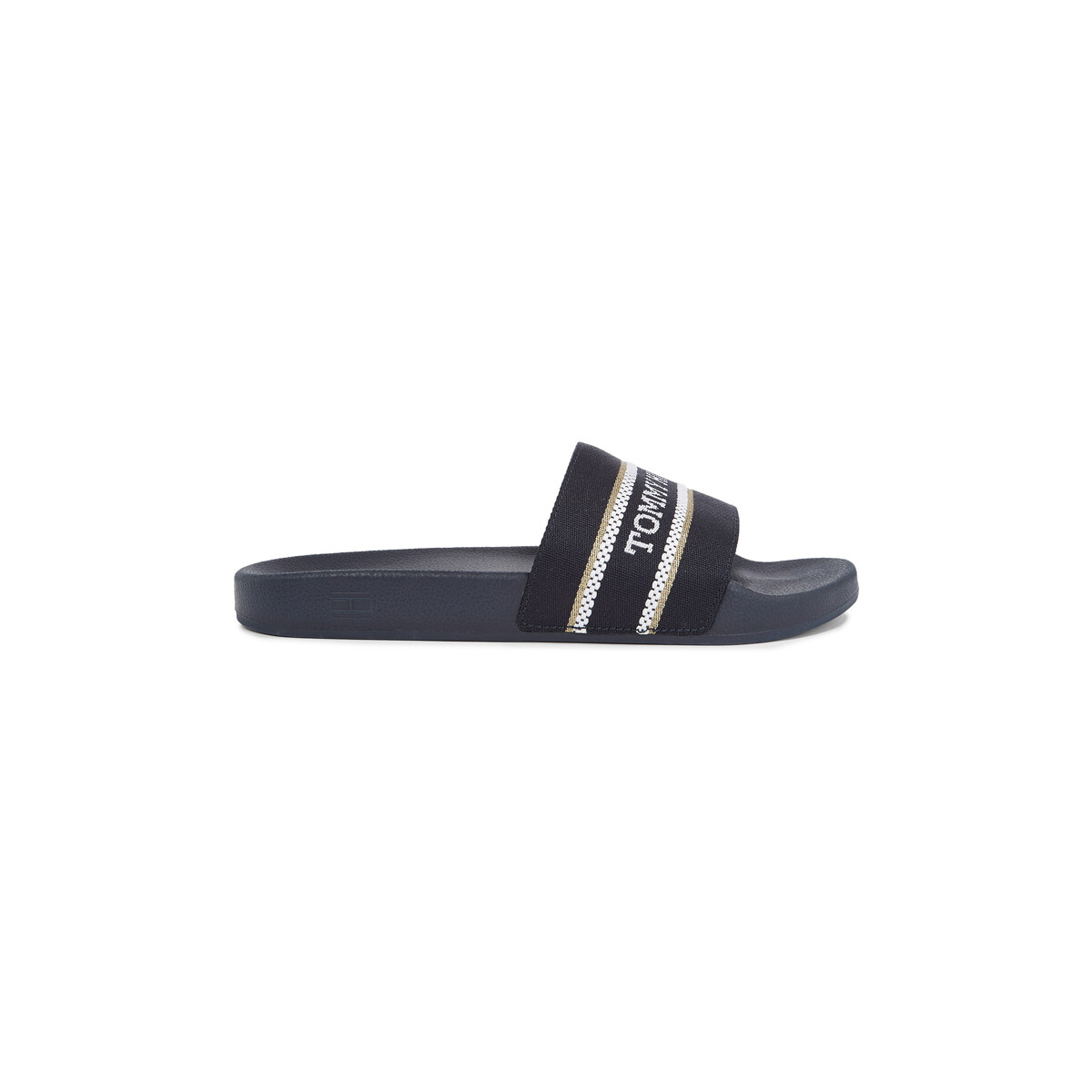 Tommy Hilfiger - HILFIGER POOLSLIDE WITHWEBBING - Blue