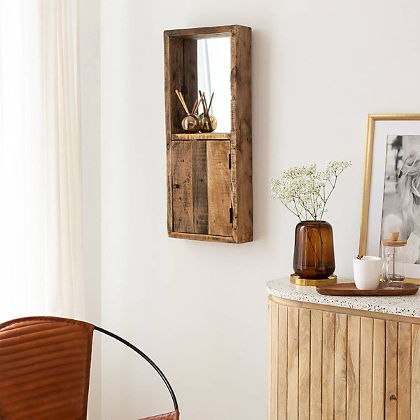 Miroir vertical style porte en bois recyclé Vicky