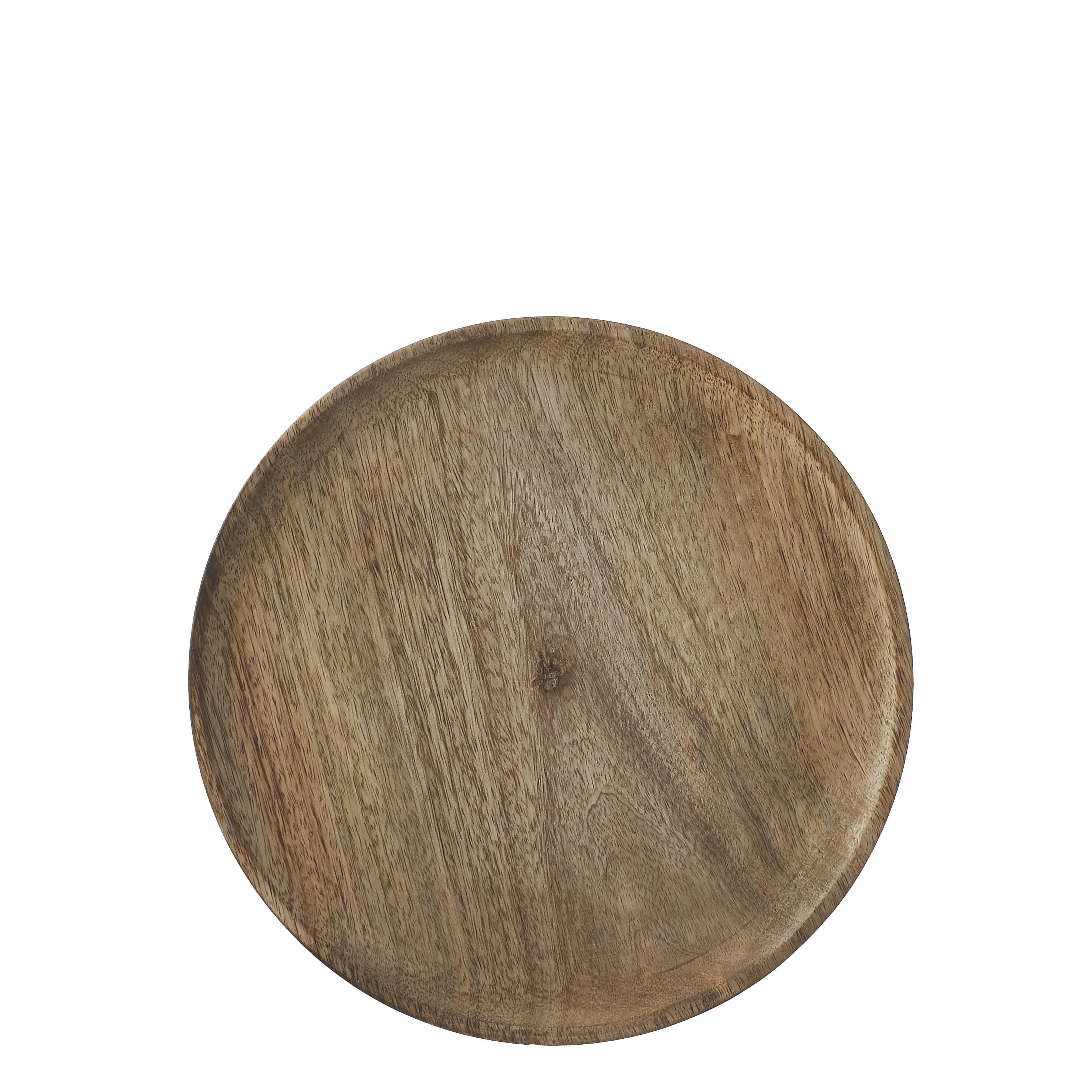 DUKO - Assiette en bois de manguier marron D30