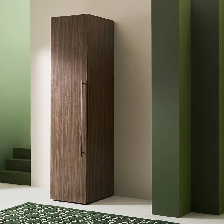 Habitat Atlas 1 Door Wardrobe - Walnut