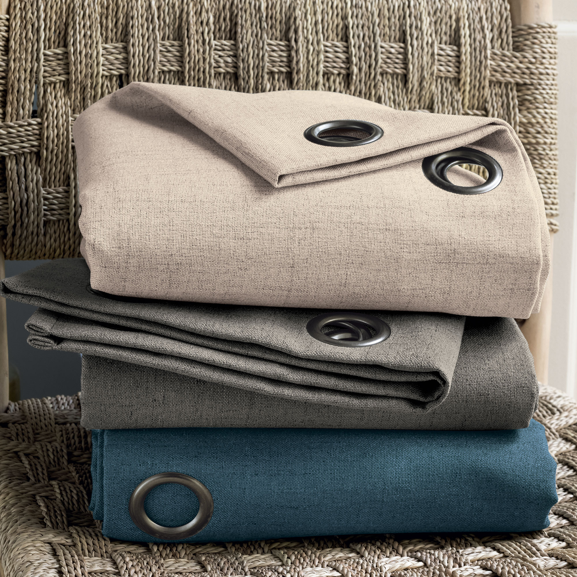 Rideau occultantÉco baie toucher coton