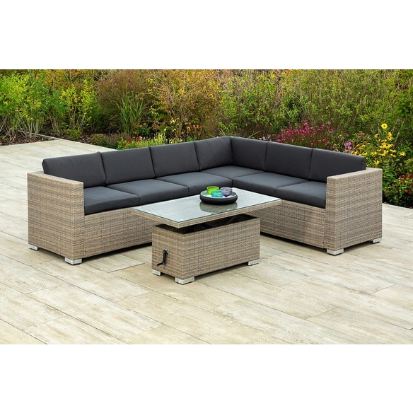 Gartenmöbelset »Bellante«, 6 Sitzplätze, Stahl/Kunststoff, inkl. Auflagen