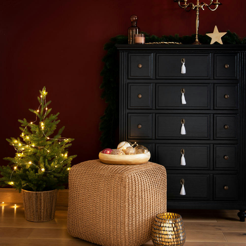 - Lumignon mosaïque en verre ambré