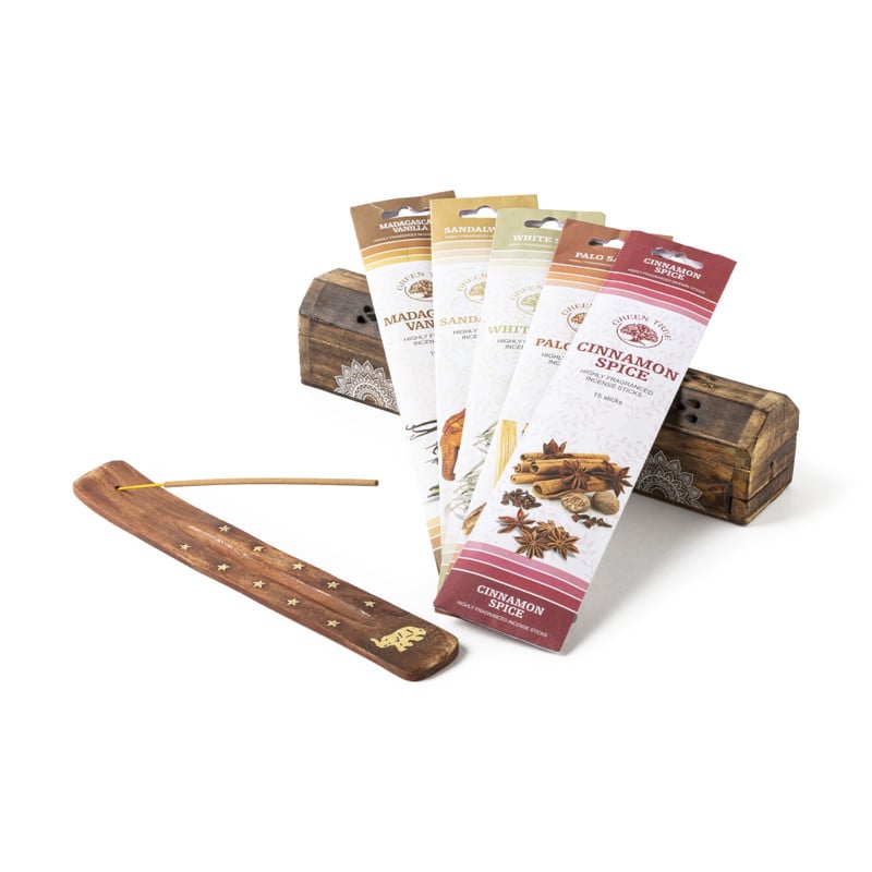 Wierooksticks Green Tree - cinnamon spice - 15 stokjes