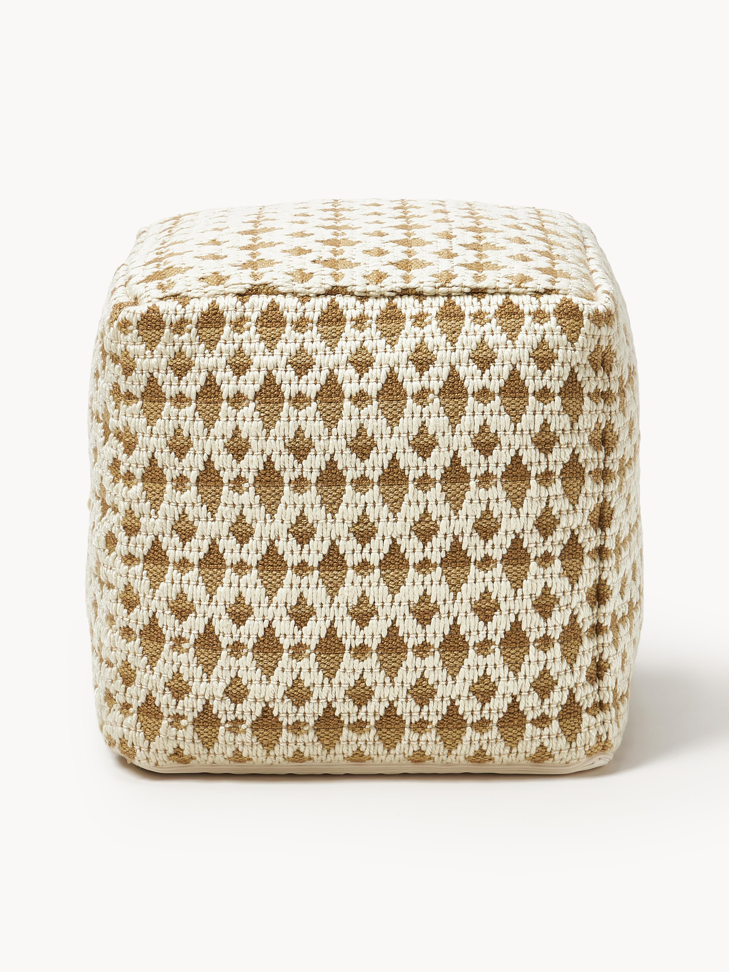 Outdoor-Pouf Yamir mit Webmuster