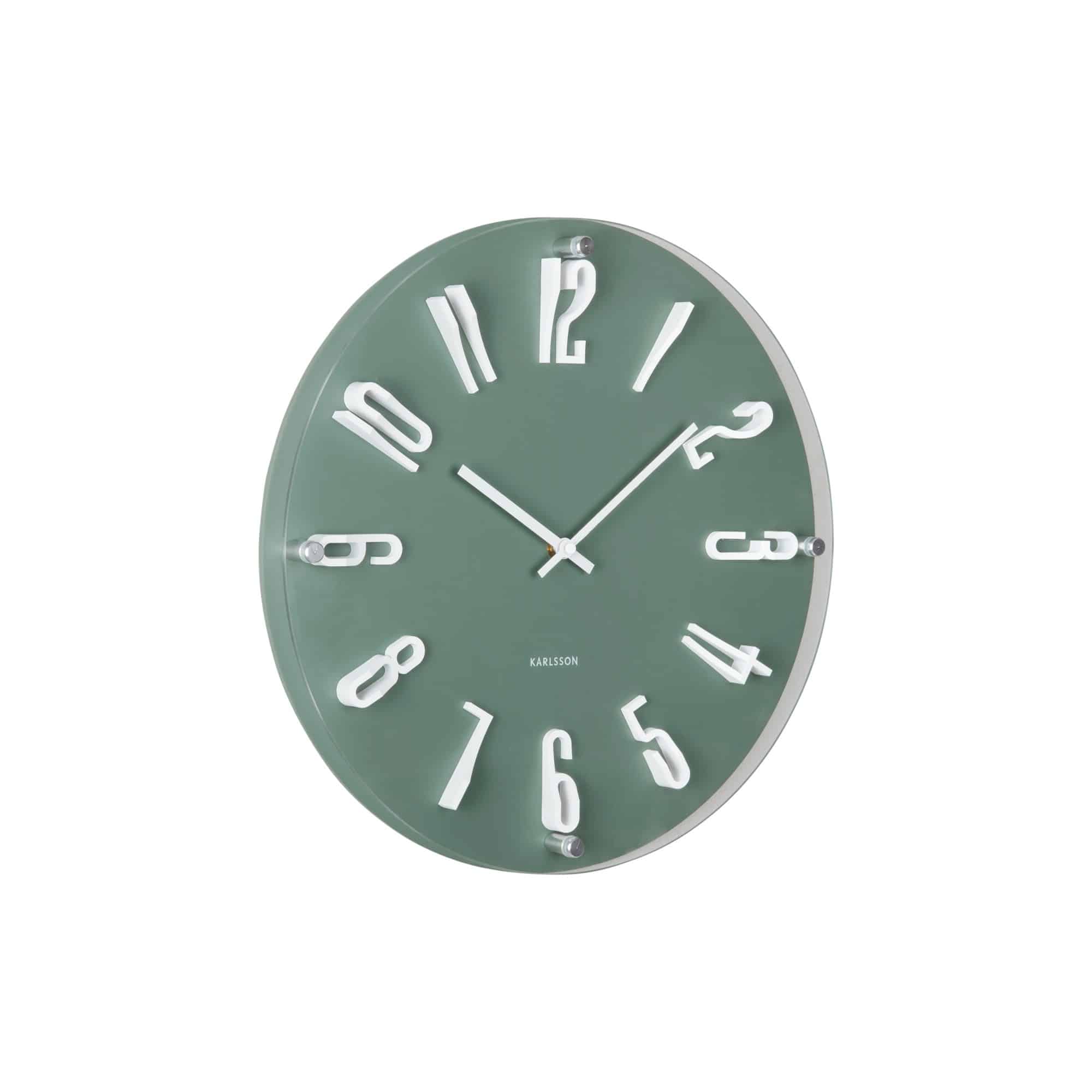 Karlsson wandklok Esencia Elevated - groen - Ø40cm
