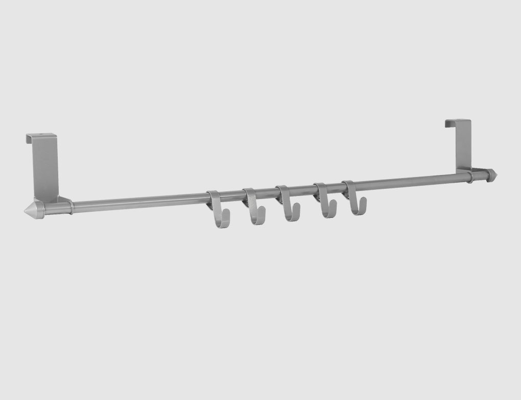 Hakenleiste Tür Silber 5 Haken
