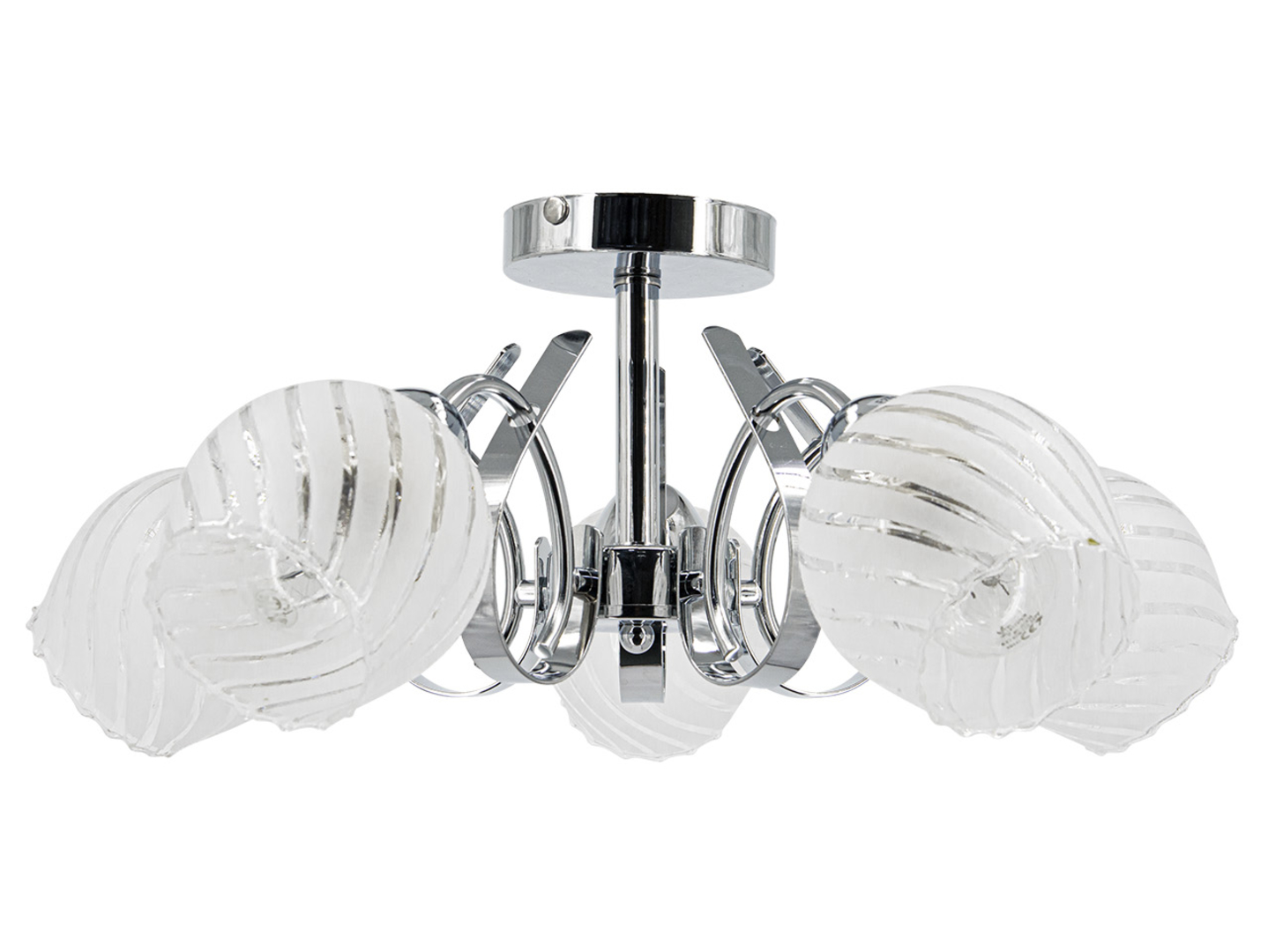 Lampa sufitowa Dakota 5-punktowa metalowa srebrna