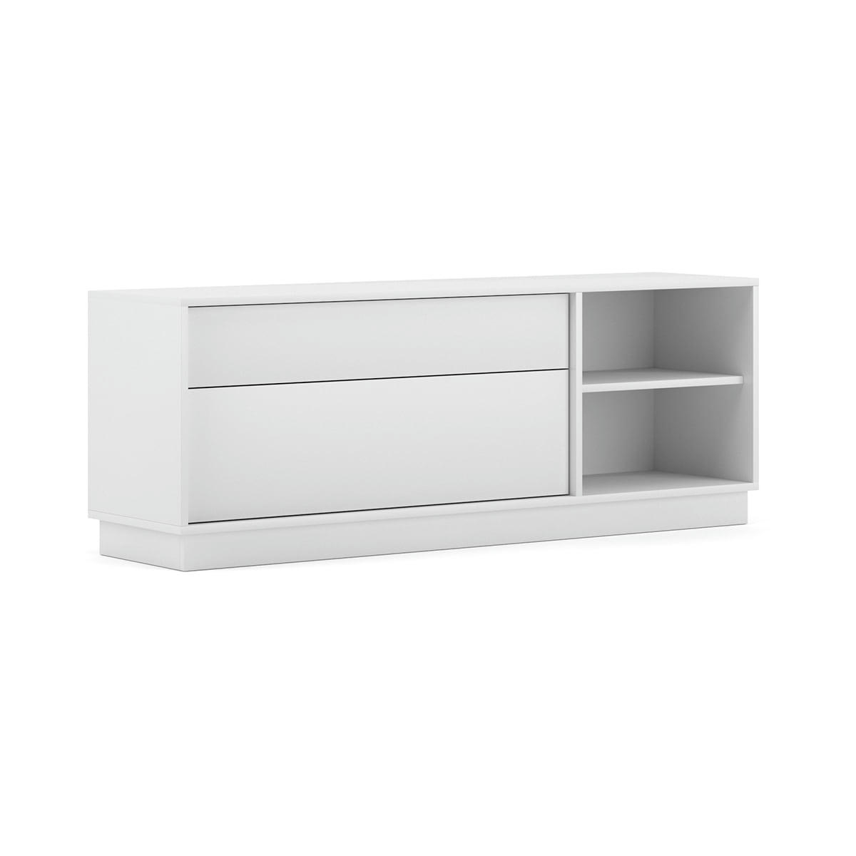 - Meuble tv 1 porte 1 tiroir 136 cm blanc