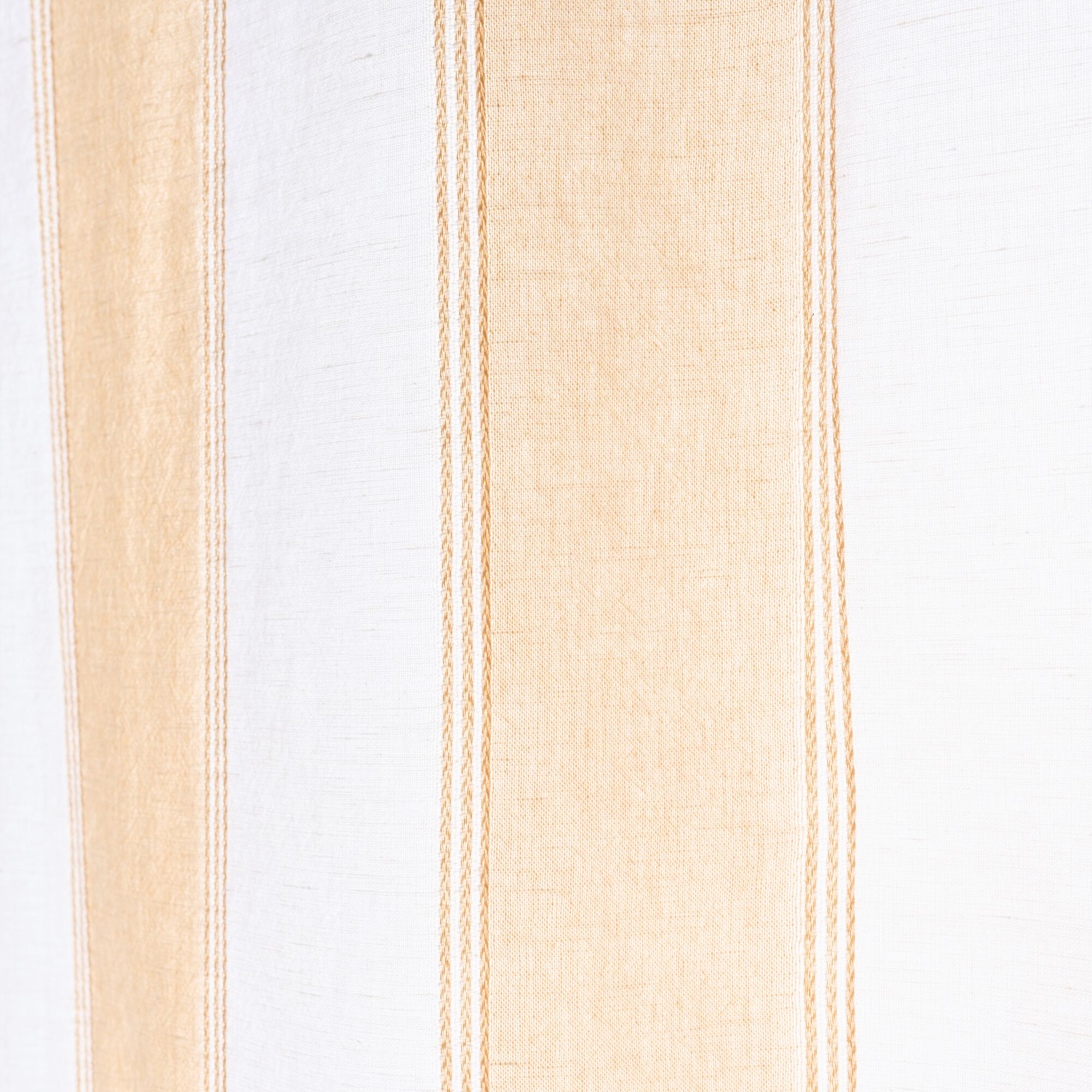LUSSIA - Rideau passe-tringle en lin et coton à rayures 140x250cm - blanc écru