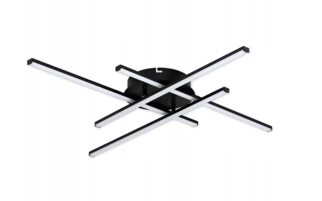 Grando LED 34W lampa sufitowa 4-pkt czarna 70 cm