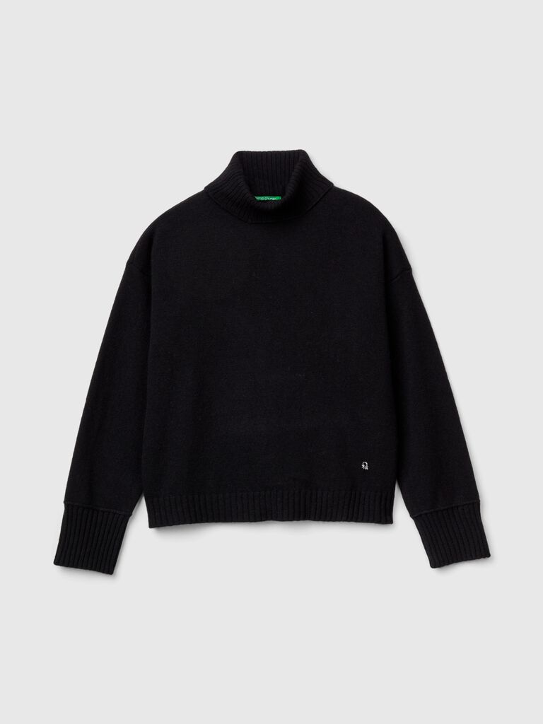 Turtleneck sweater in wool blend