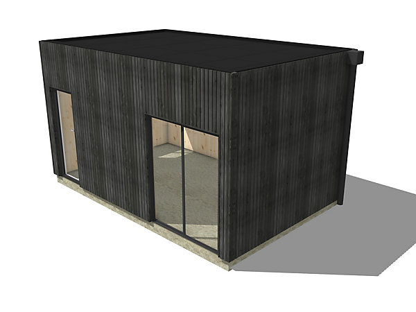 Bureau de jardin 4 saisons en bois 5,5 x 3,5 x 3,2 m / isolation RE2020
