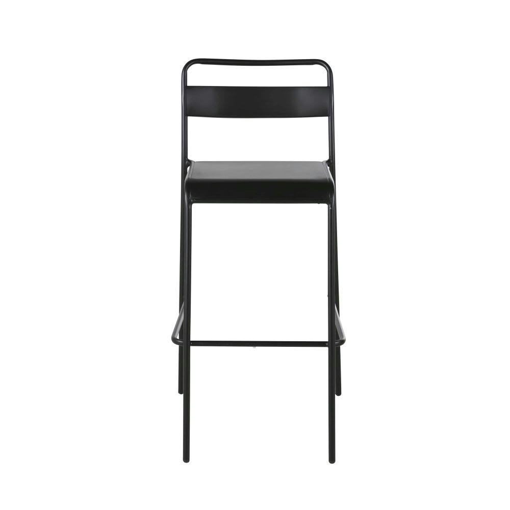 Belleville Business - Chaise de bar professionnelle en métal noir