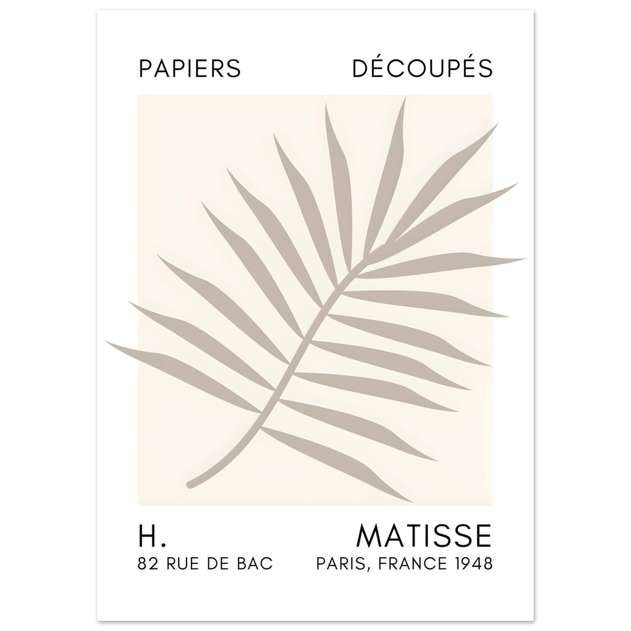 Artfulprints Poster Matisse – Floral reef grey  - 50x70 cm - Grijs