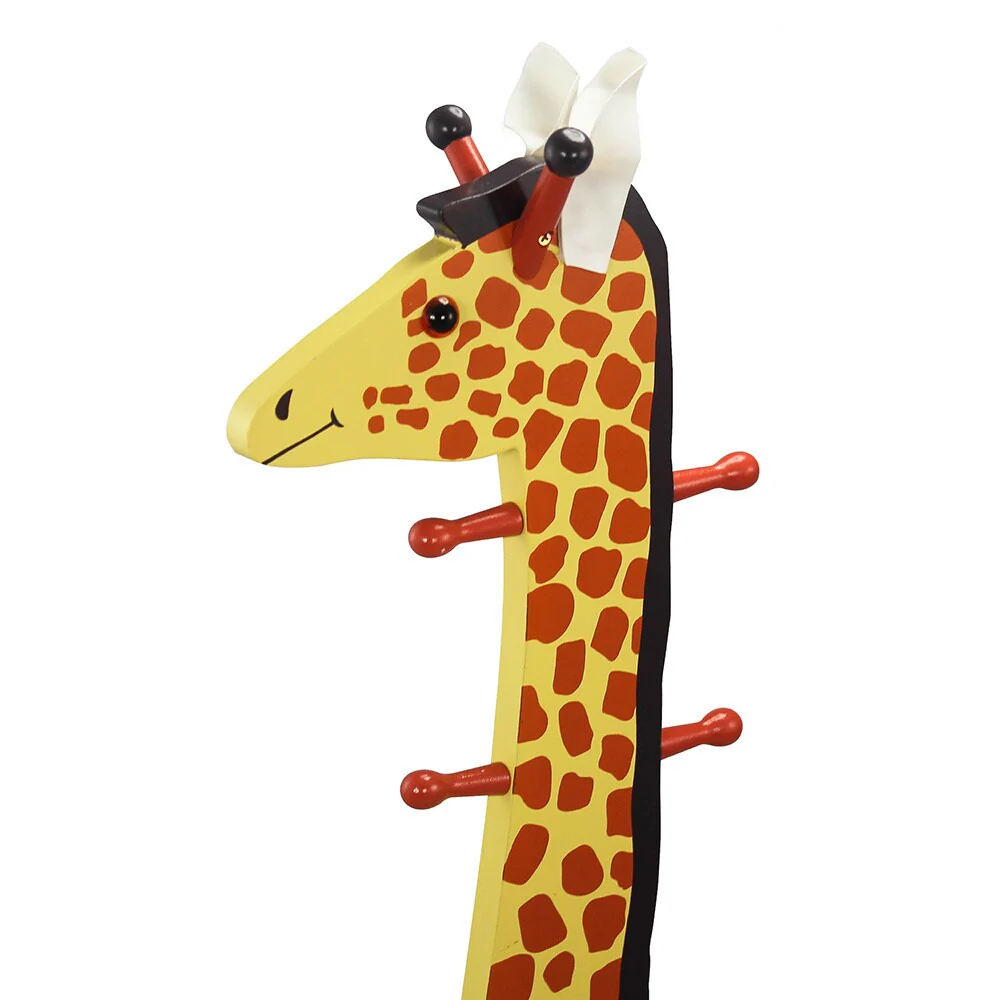 Teamson Kids- Safari Stool w/Coat Rack - Giraffe