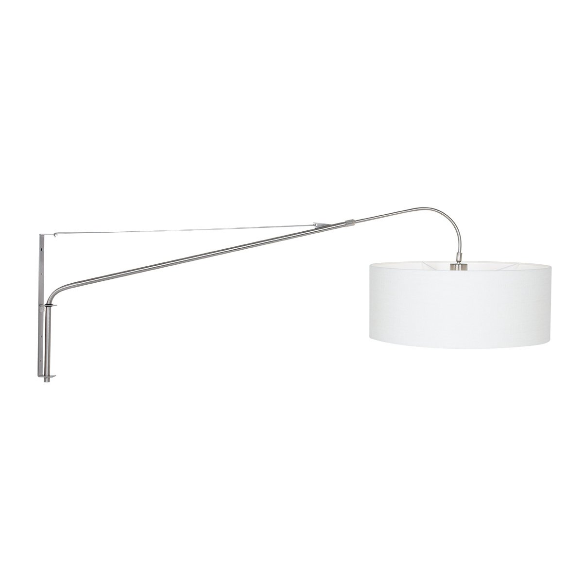 Steinhauer wandlamp elegant - 1 lichts - 120x 56 cm - mat chroom wit