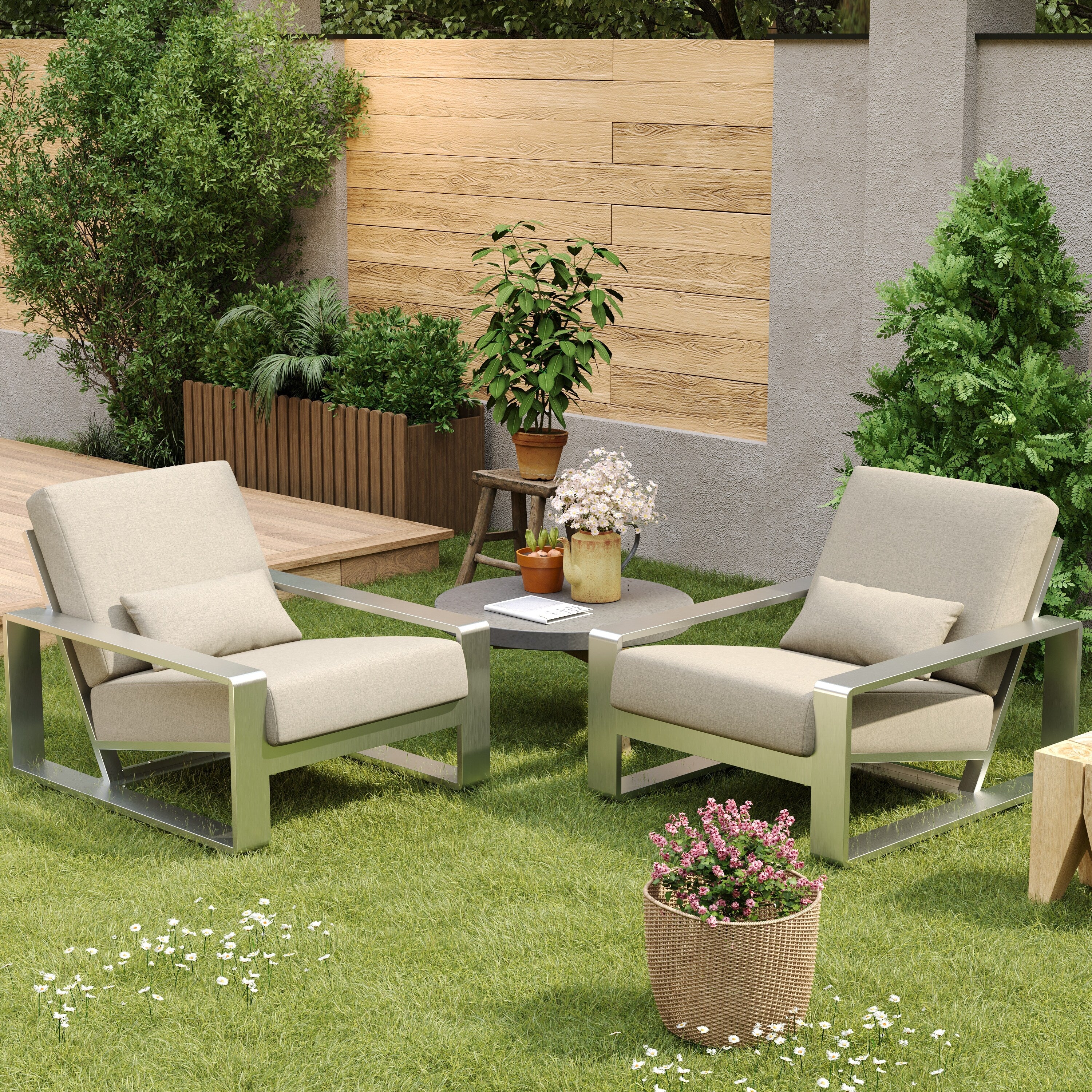 Christopher Knight Home - Milo Modern Outdoor/Indoor Aluminum Leisure Chair with Ergonomic Design