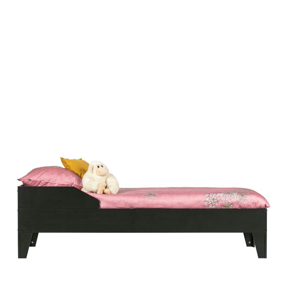 DIAN - Cadre de lit pour enfant 90x200 en pin massif noir