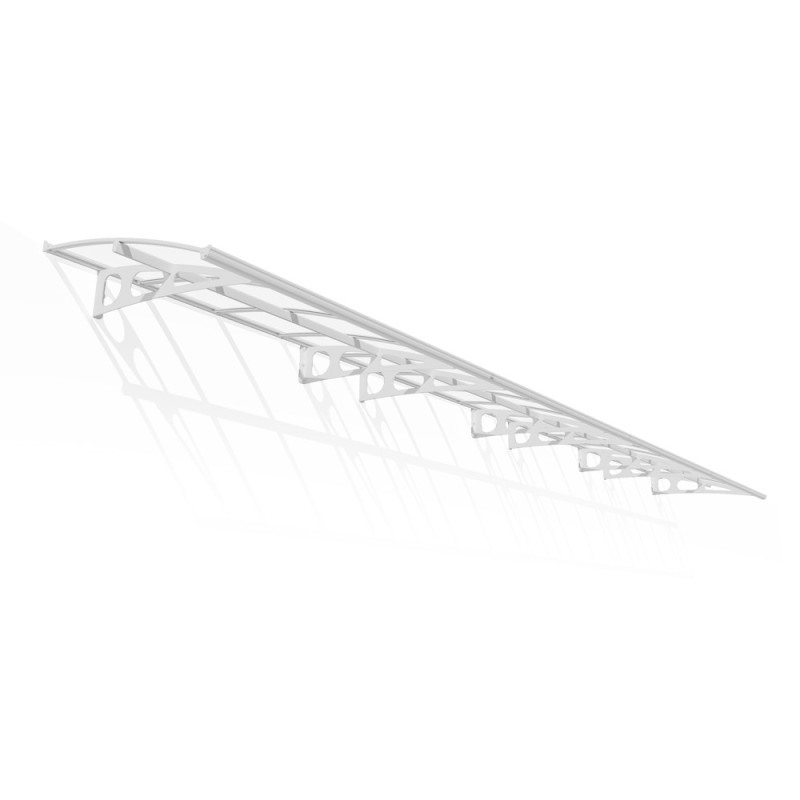 Marquise de porte Bordeaux blanche 890 x 140 cm CANOPIA
