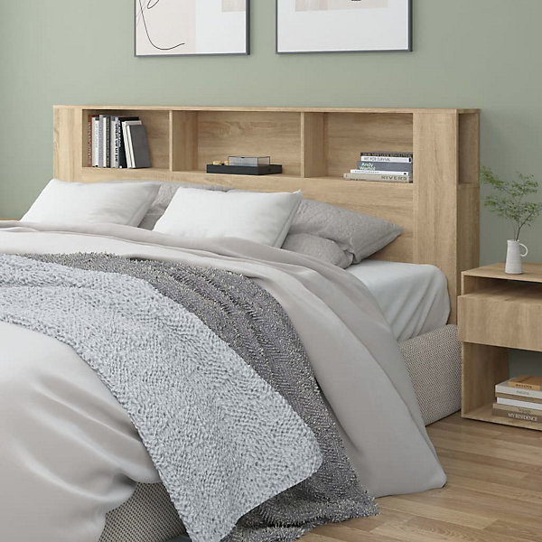 Armoire de tête de lit chêne sonoma 200x18,5x104,5 cm vidaXL