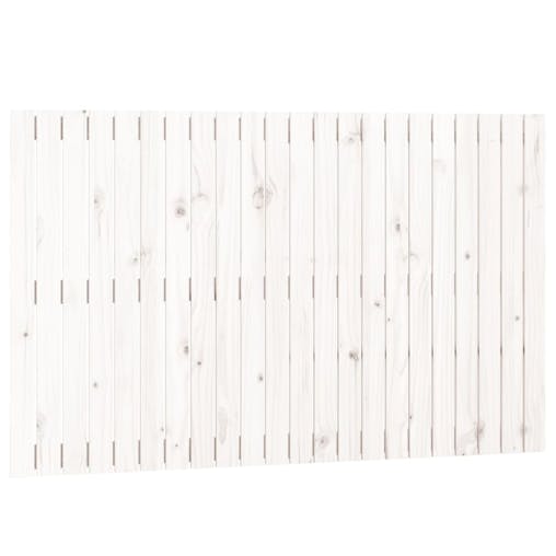 NNEVL Wall Headboard White 140x3x90 cm Solid Wood Pine