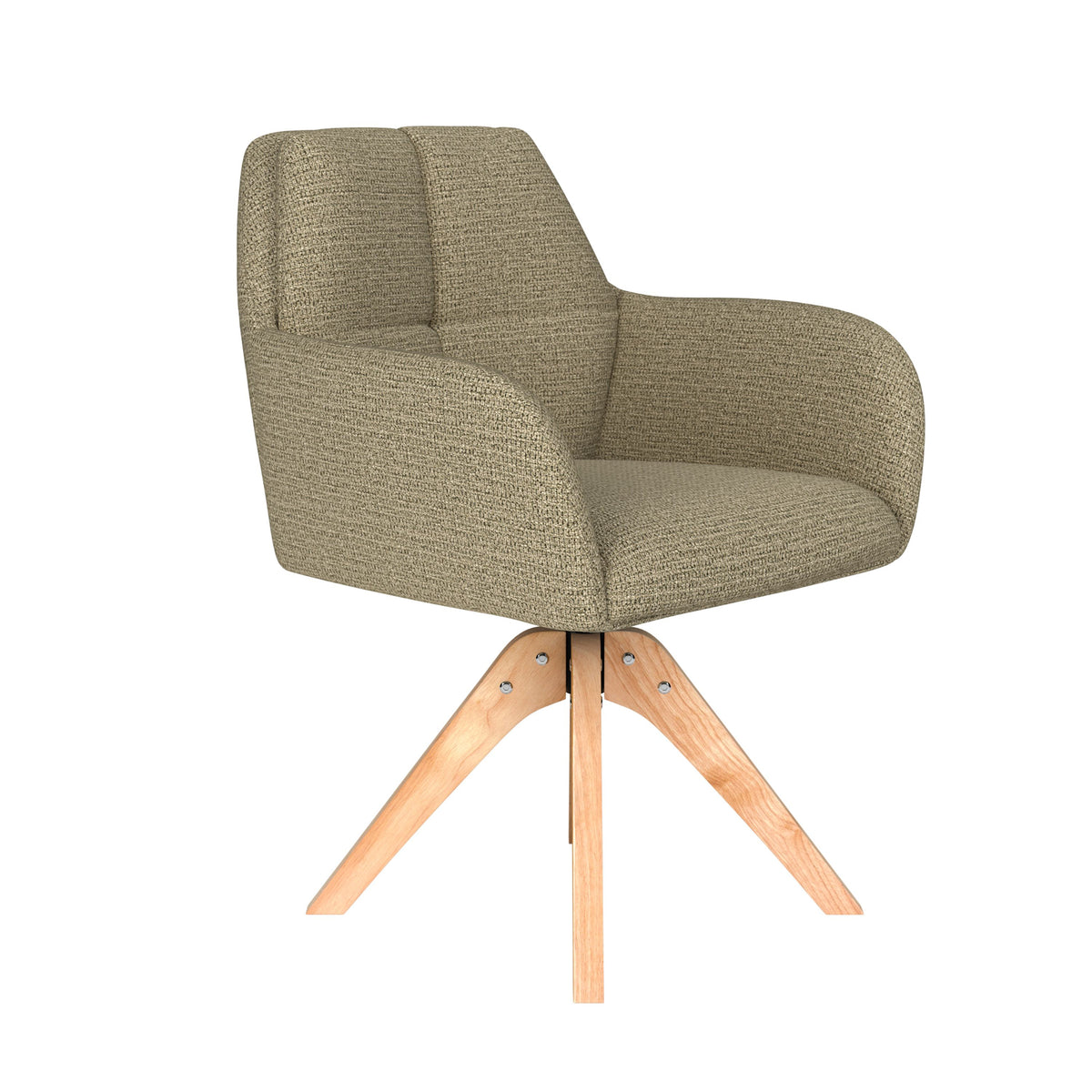 Housecraft Living Pete Eetkamerstoel Draaibaar Hout Pistache groen