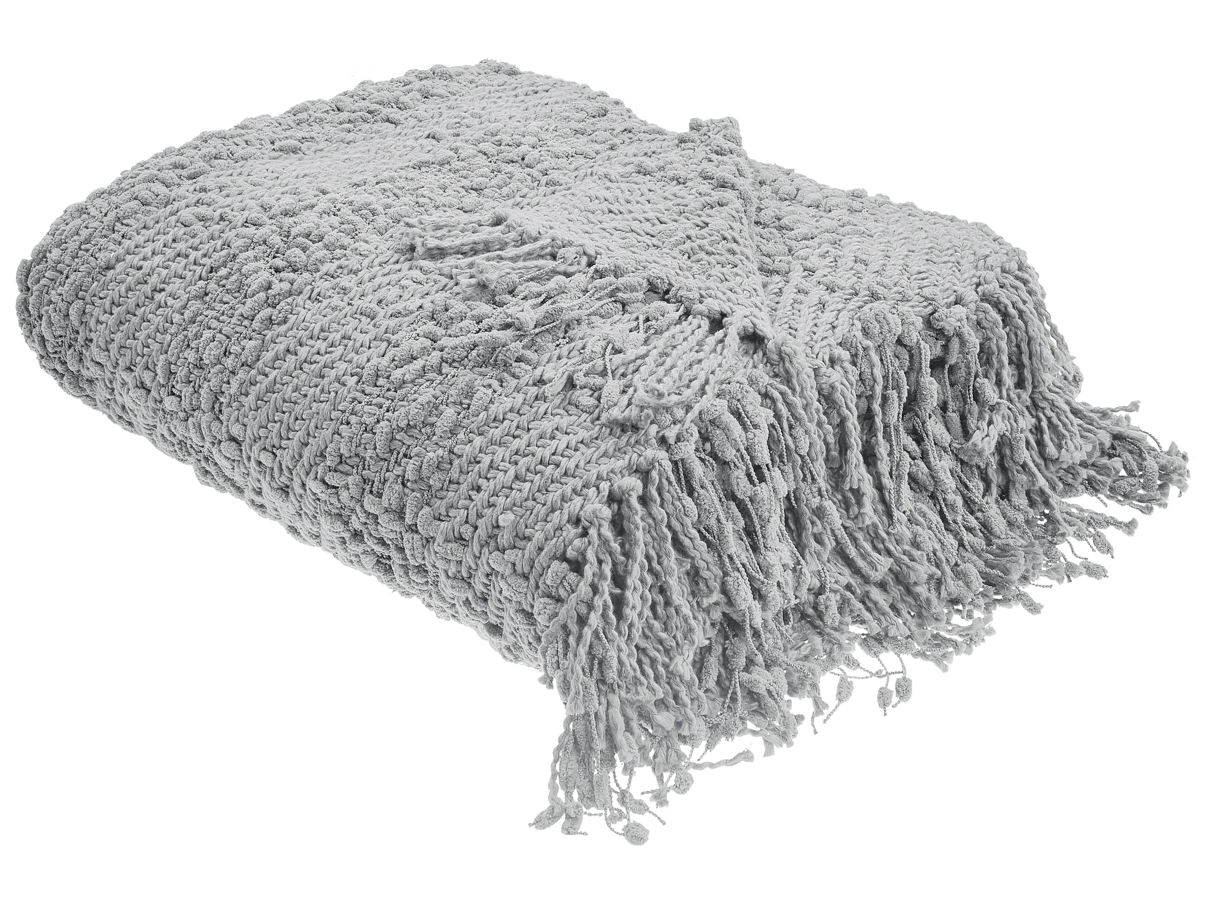 Blanket VELLA Cotton 220 x 240 cm Grey