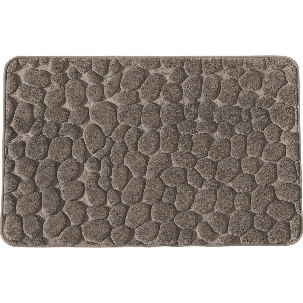 MINERAL - Tapis de bain mousse à mémoire de forme taupe 50x80cm