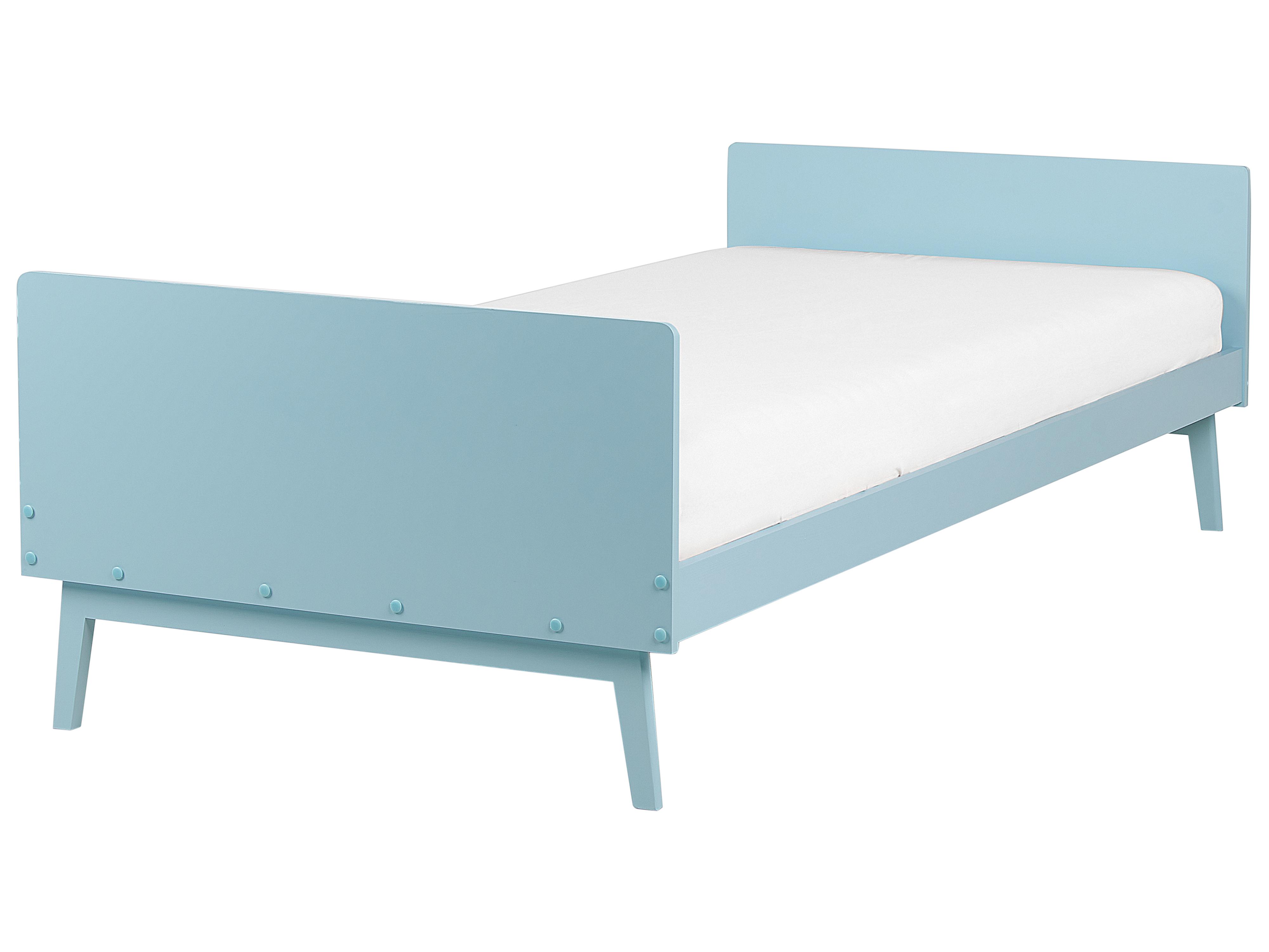 Bed Pine Wood BONNAC 90 x 200 cm (EU Single) Light Blue