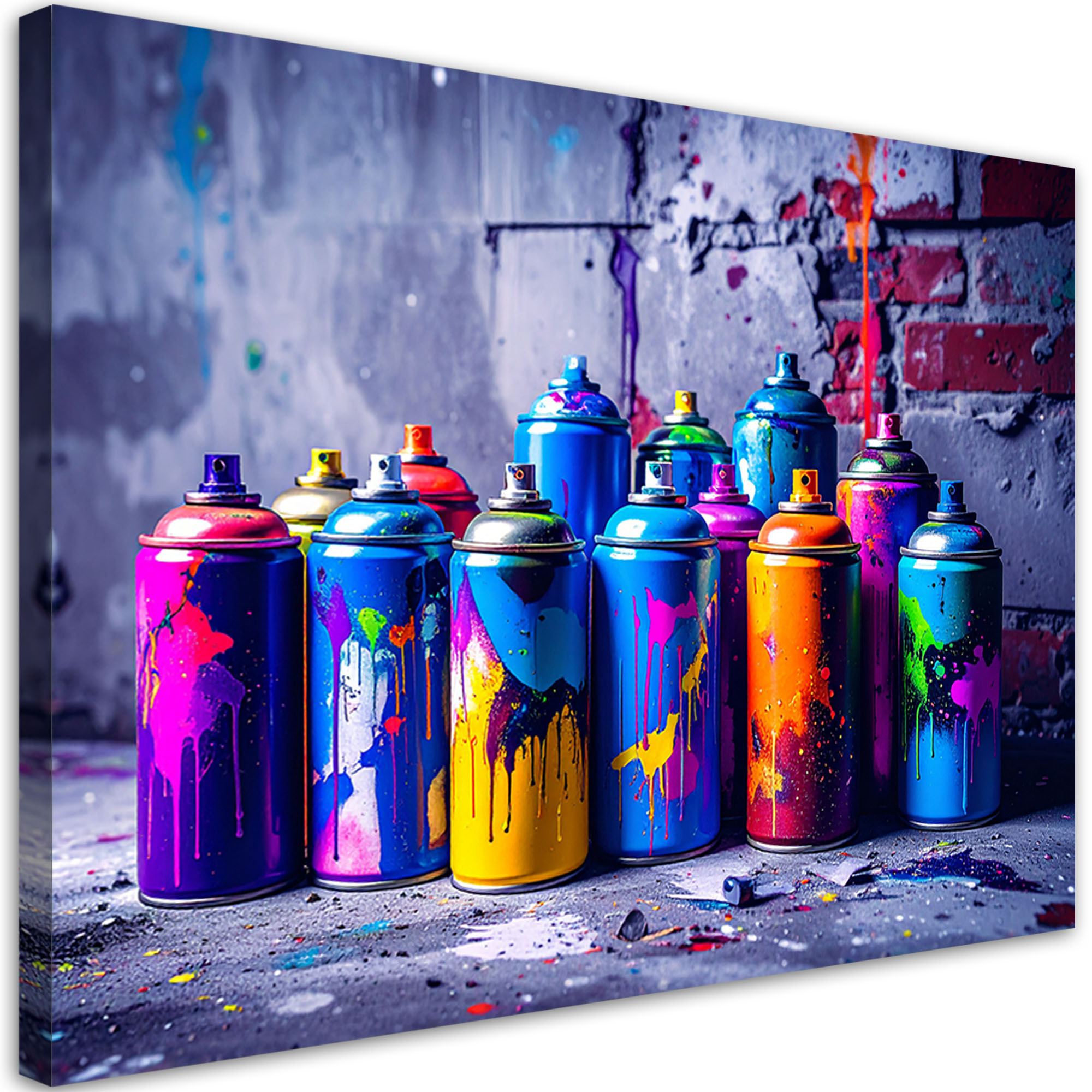 Obraz młodzieżowy do salonu biura, Farba w sprayu Graffiti 30x20