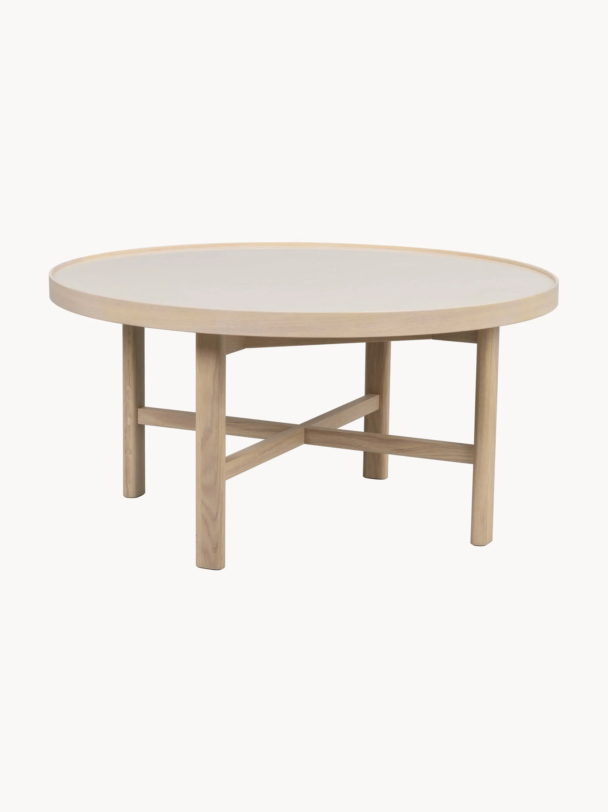 Runder Couchtisch Marsden aus Eichenholz, Ø 90 cm