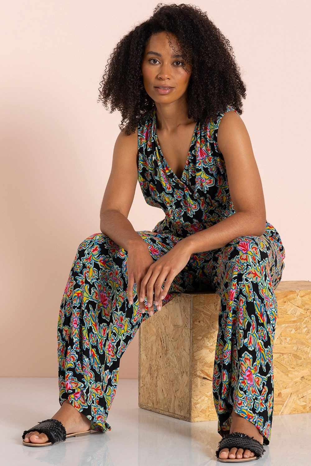 Klass. Printed Wide Leg Jumpsuit