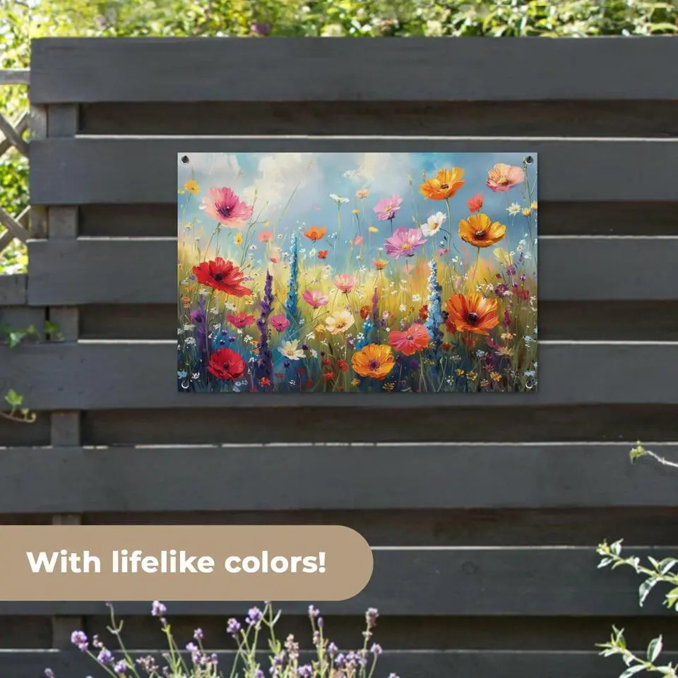 MuchoWow Tuinposter 90x60cm Bloemen Natuur Botanisch Kunst