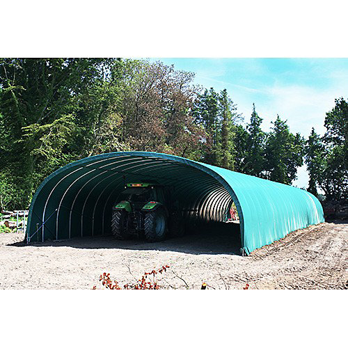 Bâche camion 720 microns - vert blanc - Long 10 m, Larg 13.50 m