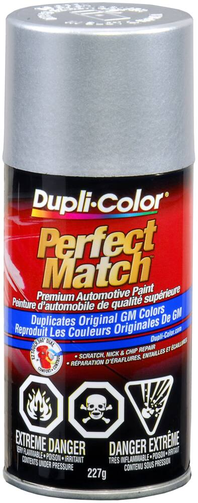 Dupli-Color Perfect Match Premium Acrylic Lacquer Automotive Aerosol Spray Paint, Silver Metallic (15, WA 8914), 227-g