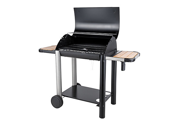 Barbecue charbon Vulcano 3000   Kit tournebroche   Gant de protection   Malette 8 accessoires inox - Somagic